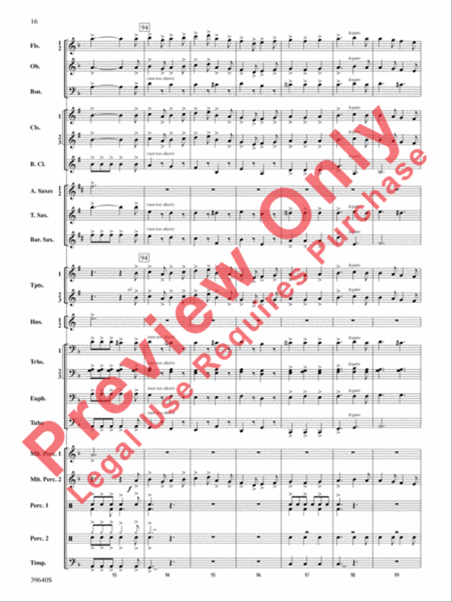 Ancient Carol Variants Concert Band scores gallery preview page 17