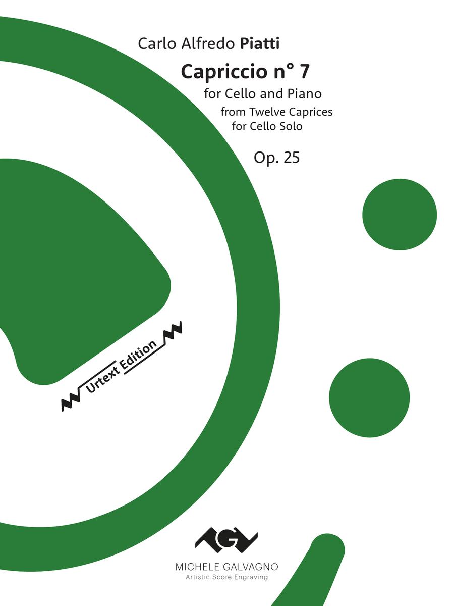 PIATTI, Carlo Alfredo - Capriccio op. 25 no. 7 for cello and piano Piano scores gallery preview page 1