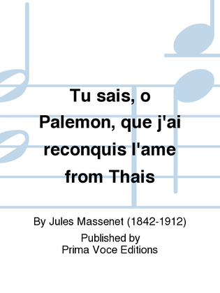 Book cover for Tu sais, o Palemon, que j'ai reconquis l'ame from Thais