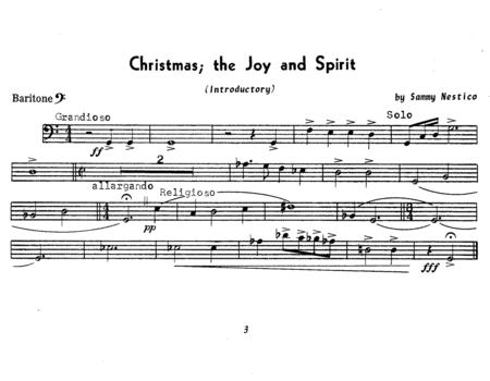 Christmas The Joy & Spirit - Book 1 - Baritone BC