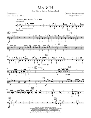 March from Suite for Variety Orchestra, No. 1 - Percussion 1