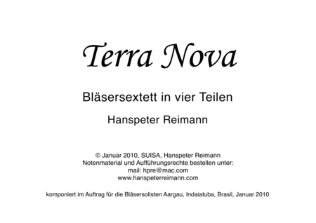 TERRA NOVA - Bläsersextett image number null