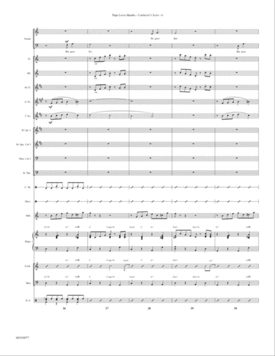 Papa Loves Mambo (arr. Mark Hayes) - Full Score Choir scores gallery preview page 6