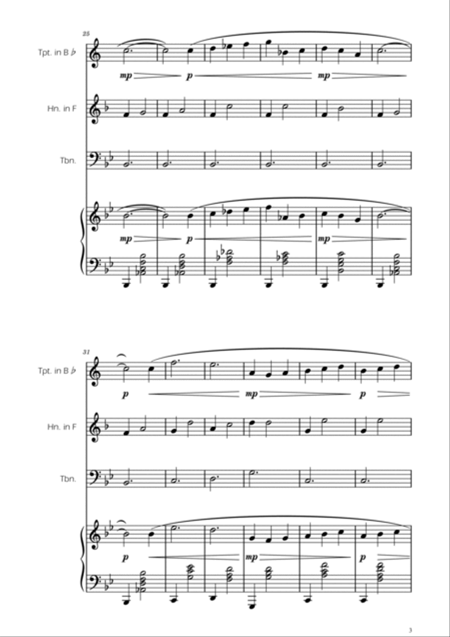 Gymnopedie No. 1 - Brass Trio Brass Trio scores gallery preview page 3
