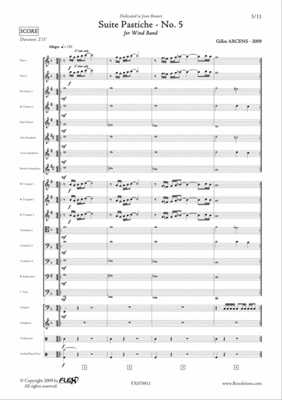 Suite Pastiche: No. 5 Suite Pastiche: No. 5 Concert Band scores gallery preview page 3