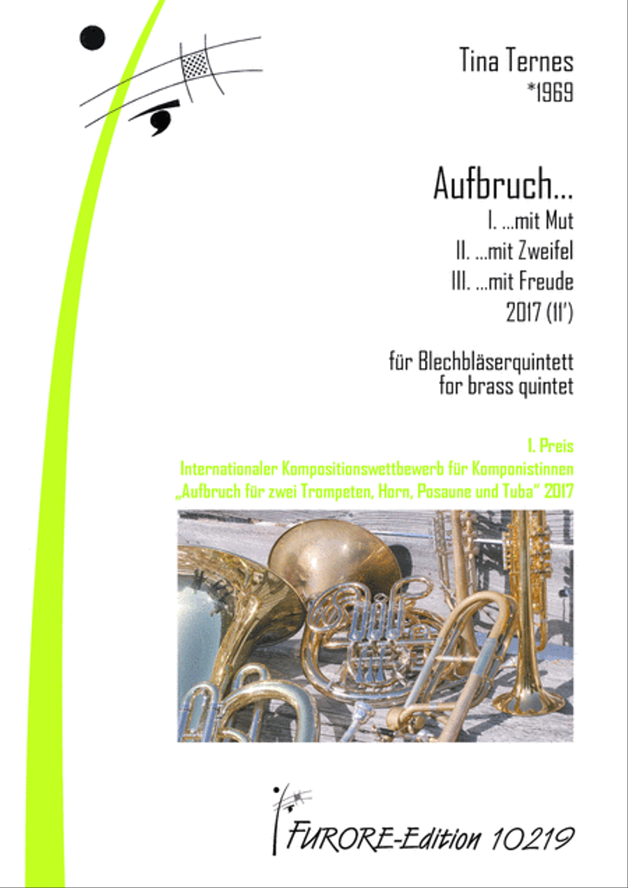 Aufbruch... I ...mit Mut, II ...mit Zweifel, III ...mit Freude Brass Quintet scores gallery preview page 1