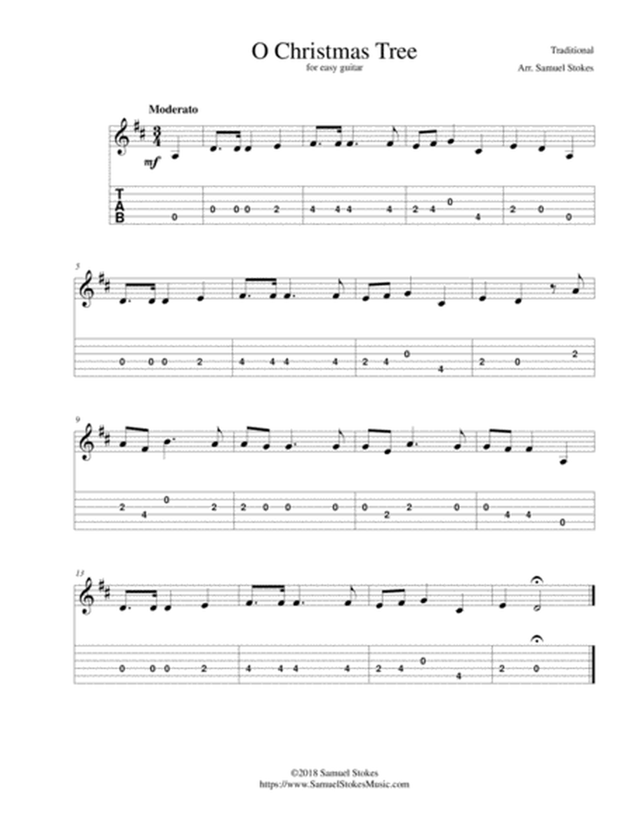O Christmas Tree - for easy guitar with TAB image number null