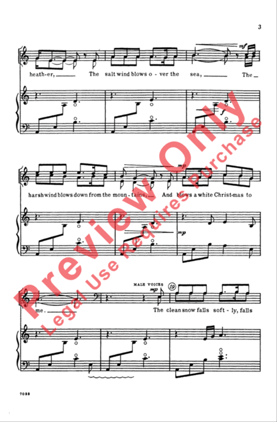 Carol from an Irish Cabin 4-Part scores gallery preview page 3