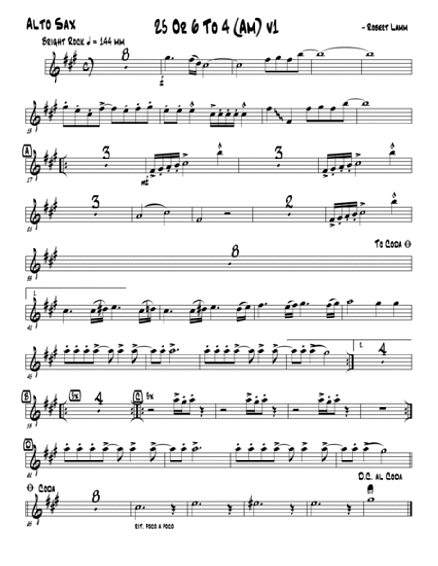 25 Or 6 To 4 Jazz Ensemble scores gallery preview page 5