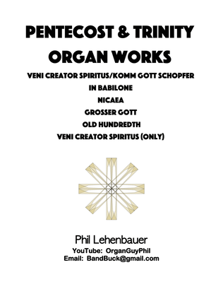 Book cover for Pentecost & Trinity Organ Works, by Phil Lehenbauer