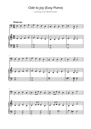 Ode To Joy - Easy Trombone w/ piano accompaniment