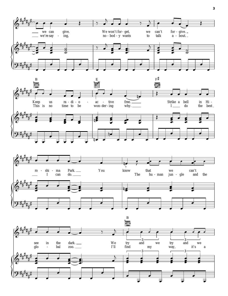 Hercules Hercules Piano, Vocal, Guitar scores gallery preview page 3