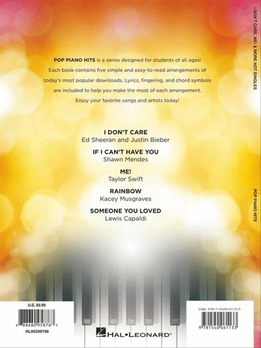 I Don't Care, Me! & More Hot Singles Piano scores gallery preview page 7