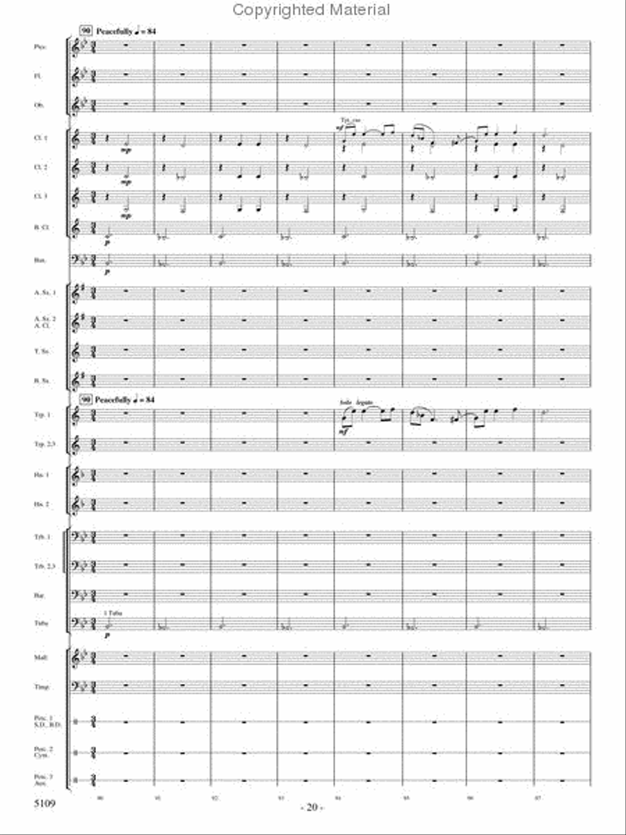 As If On Wings Concert Band scores gallery preview page 19