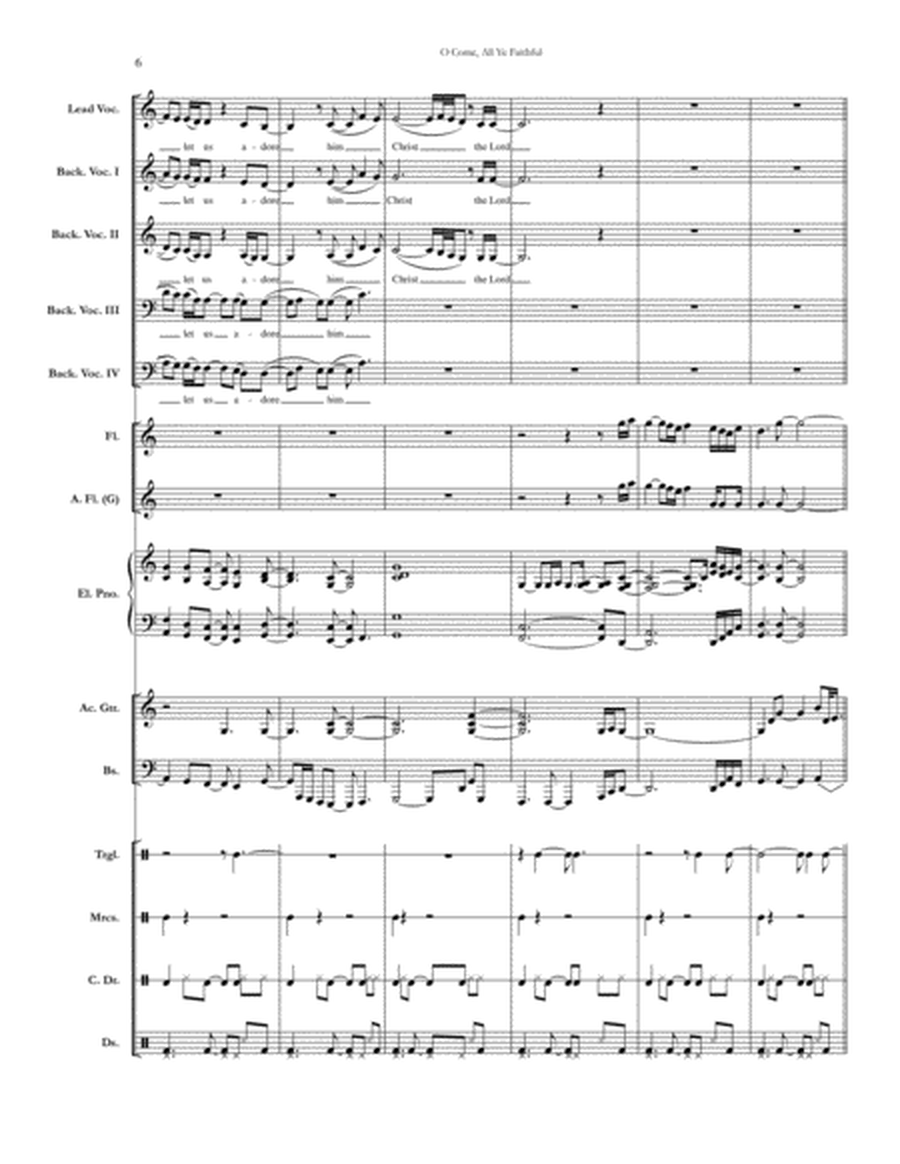 O Come, All Ye Faithful [Chicago] (full score & set of parts) image number null