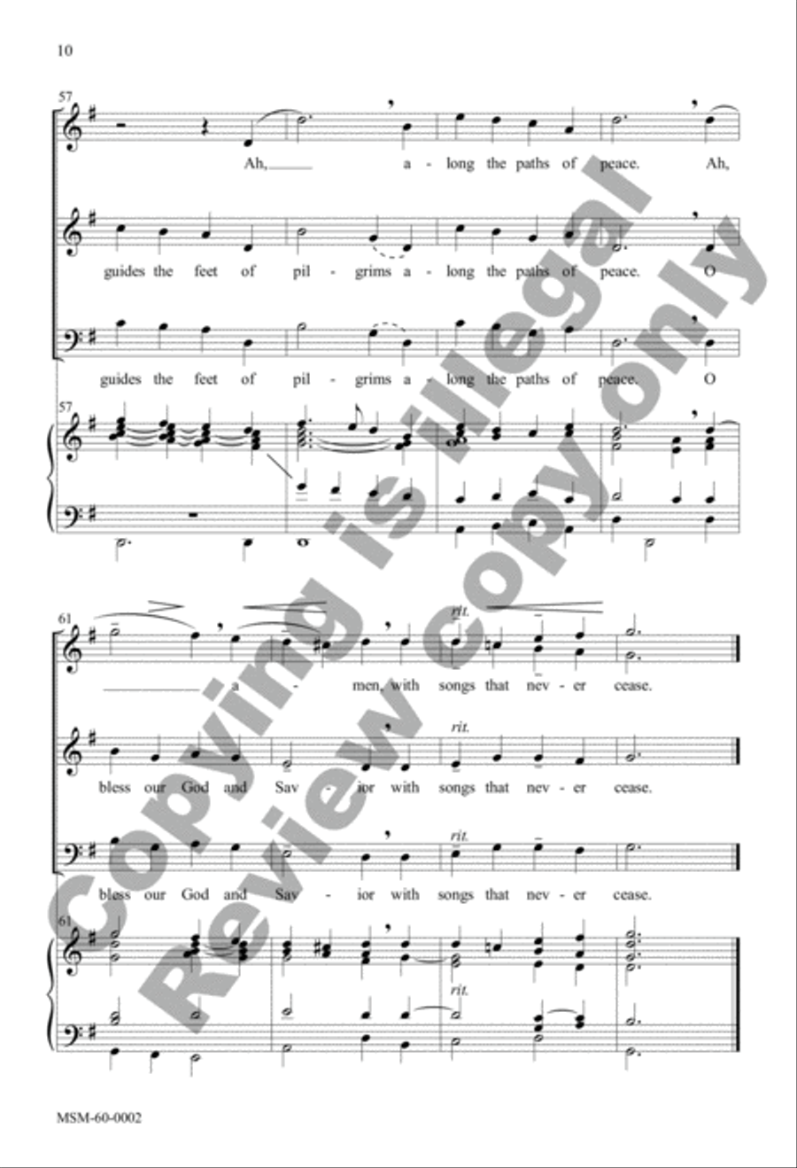 Blest Be the God of Israel 4-Part scores gallery preview page 9