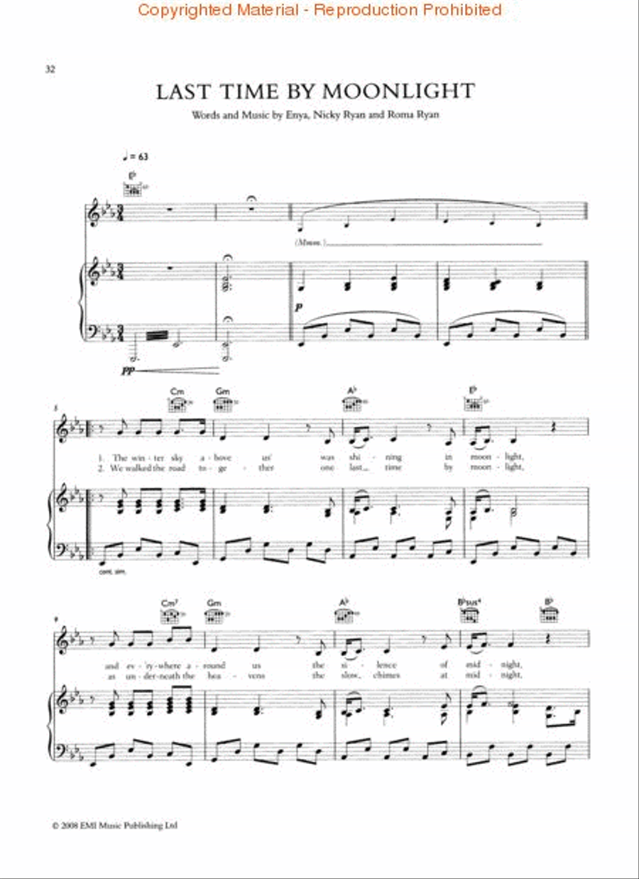 Enya – And Winter Came Piano, Vocal, Guitar scores gallery preview page 3