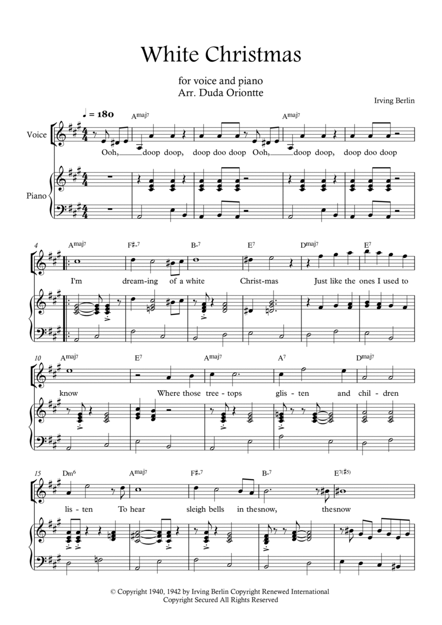 White Christmas White Christmas Voice scores gallery preview page 1