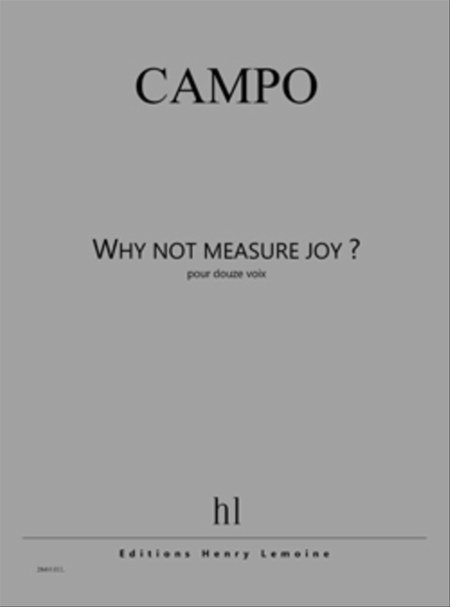 Why Not Measure Joy ? Voice scores gallery preview page 1
