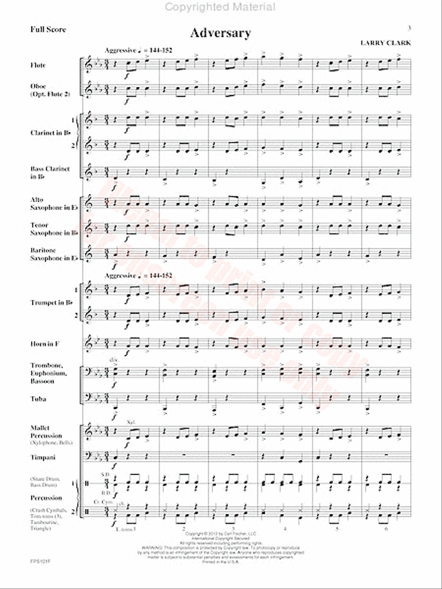 Adversary Concert Band scores gallery preview page 4