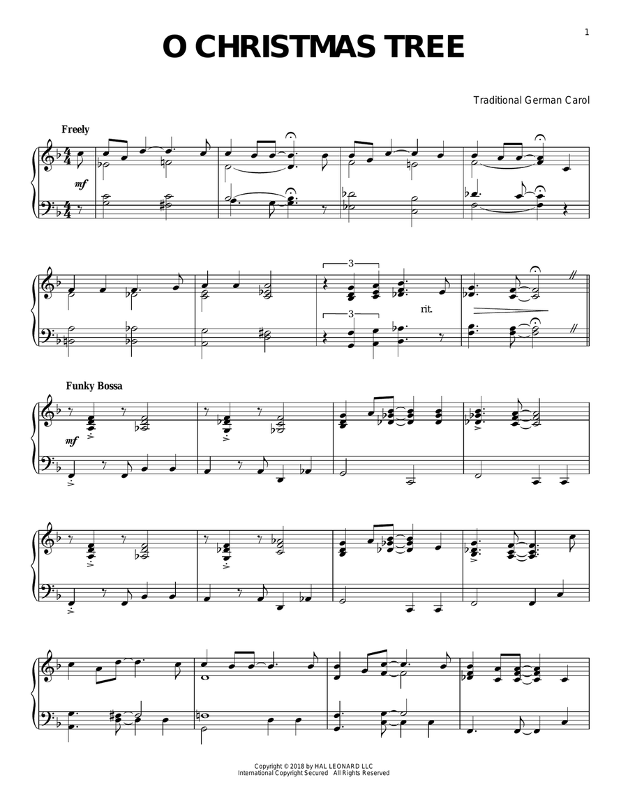 Book cover for O Christmas Tree [Jazz version]