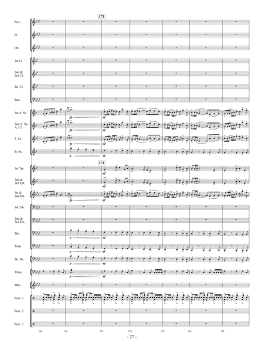 Legend of the Ancient Hero Concert Band scores gallery preview page 26