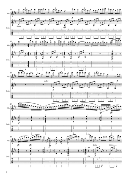 Paganini 6 Sonatas for Violin and Guitar Op.2 No.5