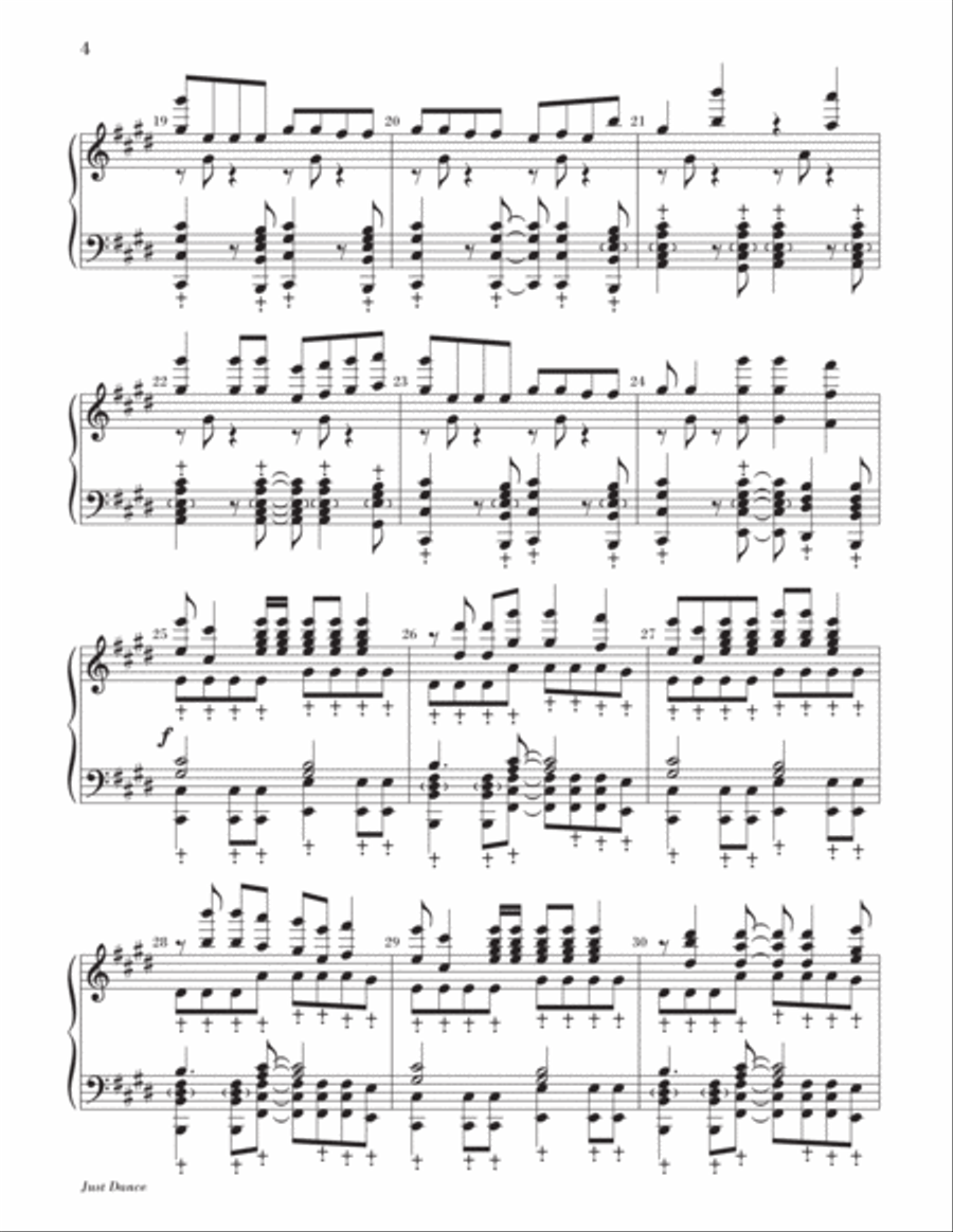 Just Dance Handbell Choir scores gallery preview page 4