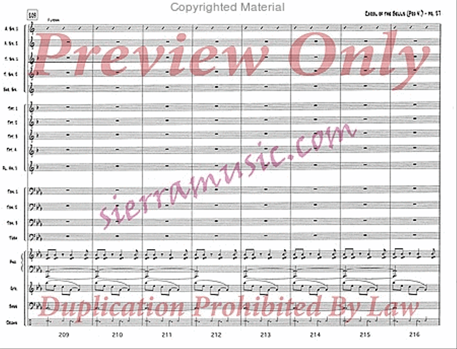 Carol of the Bells (pro) Jazz Ensemble scores gallery preview page 28