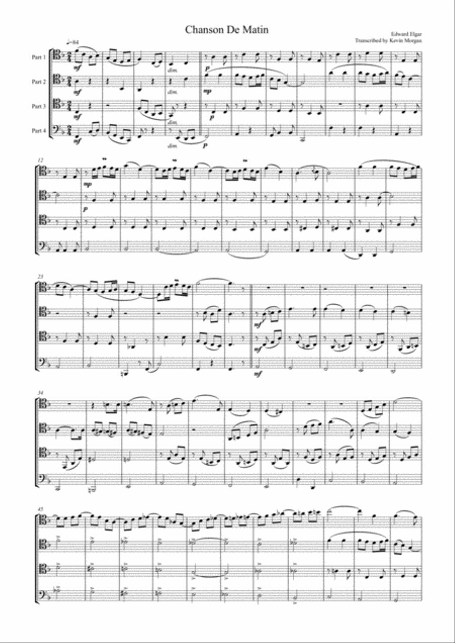 Chanson De Matin Chanson De Matin Woodwind Quartet scores gallery preview page 2