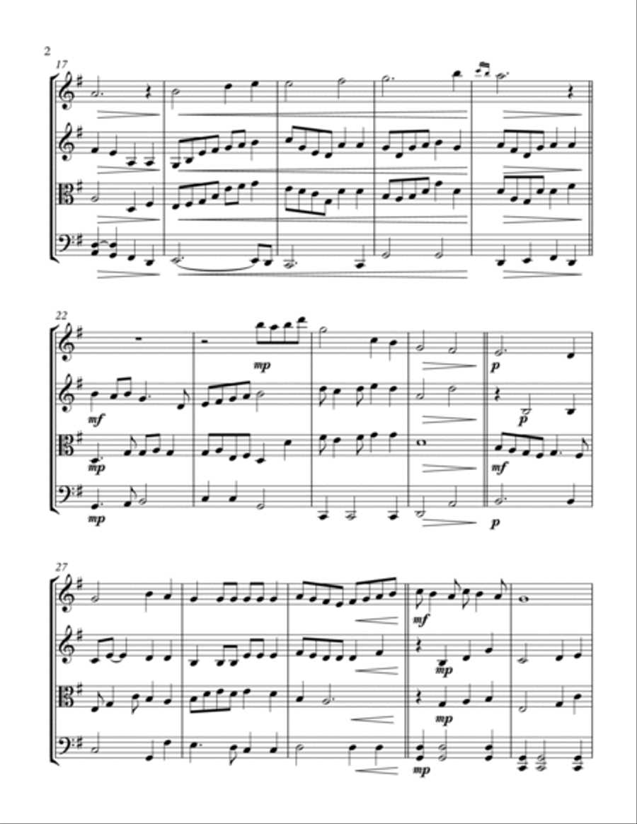 Silent Burning Silent Burning String Quartet scores gallery preview page 2