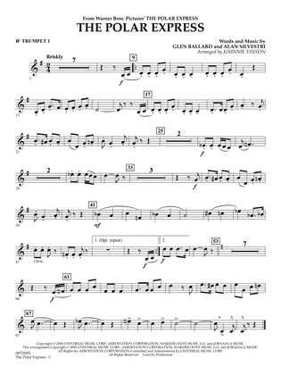 The Polar Express (Main Theme) (arr. Johnnie Vinson) - Bb Trumpet 1