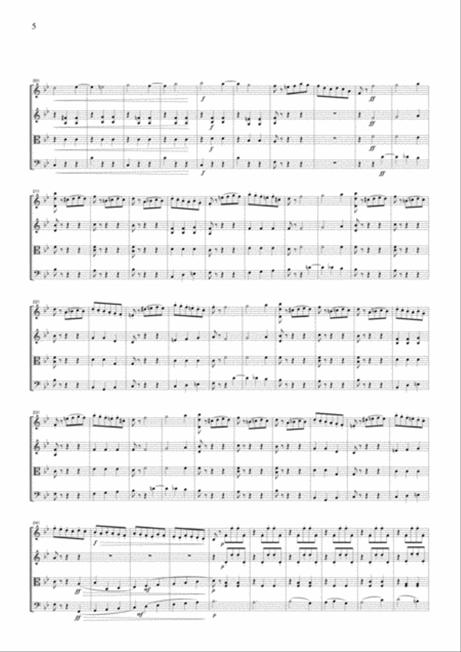 Tchaikowsky Waltz from The Sleeping Beauty, for string quartet, CT003 String Quartet scores gallery preview page 5