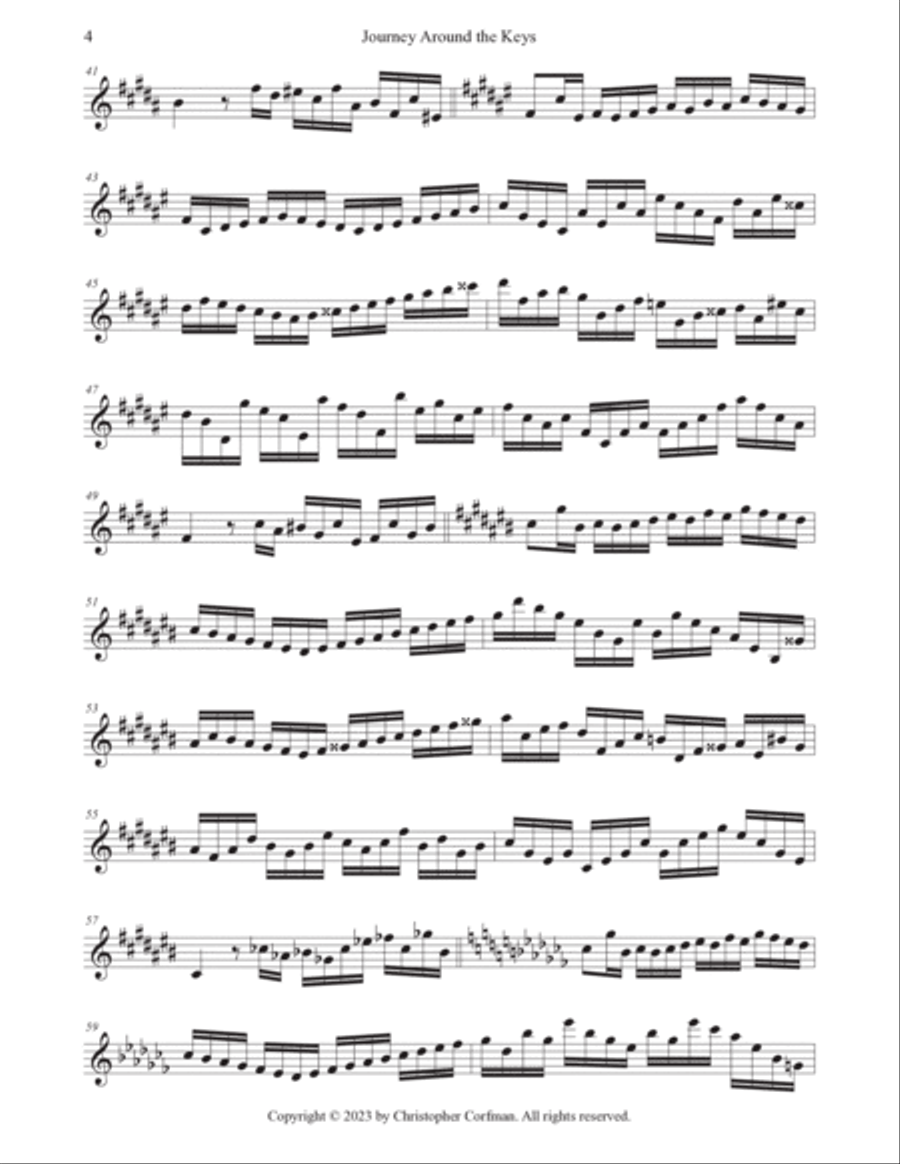 Journey Around the Keys for Unaccompanied Recorders in F & C Recorder scores gallery preview page 6