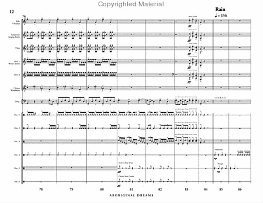 Aboriginal Dreams Percussion Ensemble scores gallery preview page 13