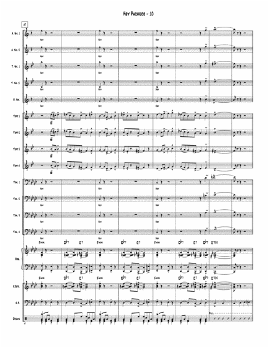 Hey Pachuco Jazz Ensemble scores gallery preview page 11