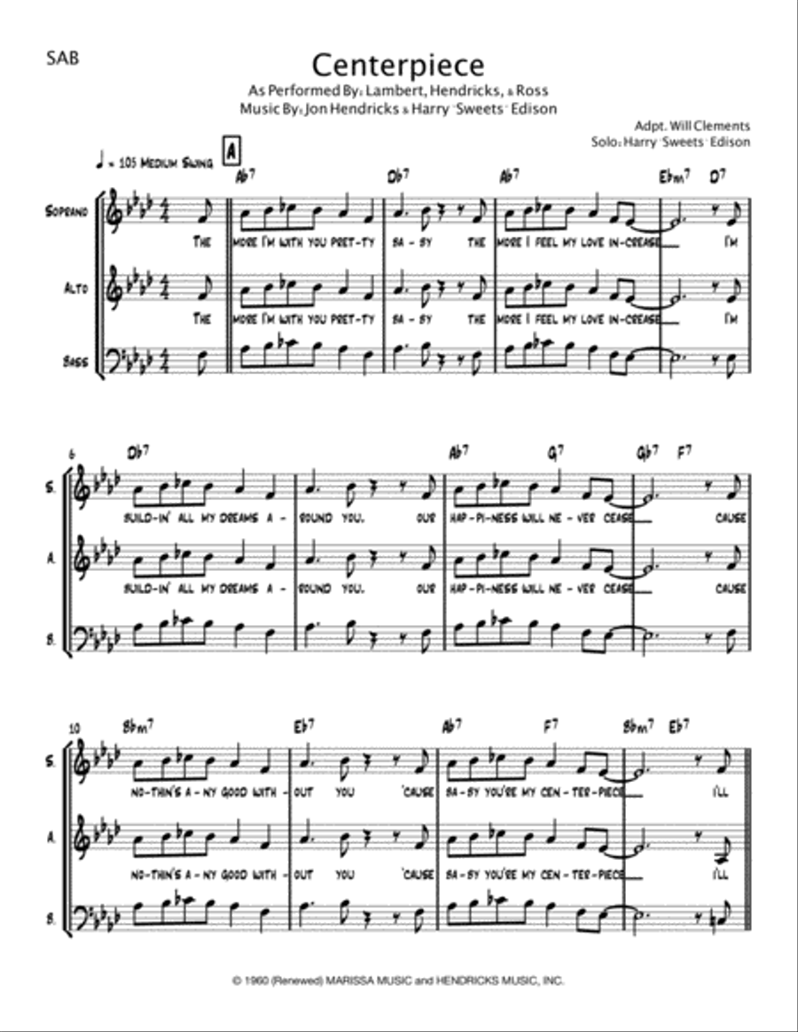 Centerpiece 3-Part scores gallery preview page 1