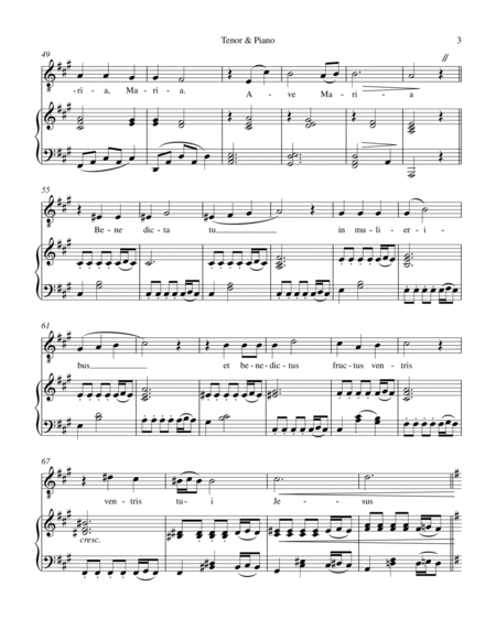 Ave Maria for Tenor & Piano image number null