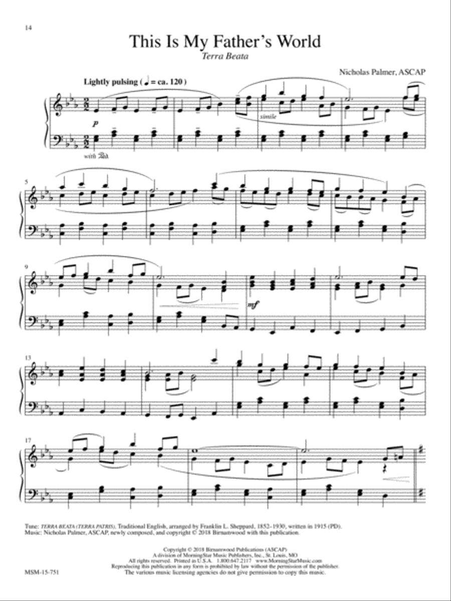 This Is My Father's World Piano Solo scores gallery preview page 1