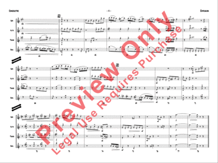 Diffusion for Sax Quartet Small Ensemble scores gallery preview page 7