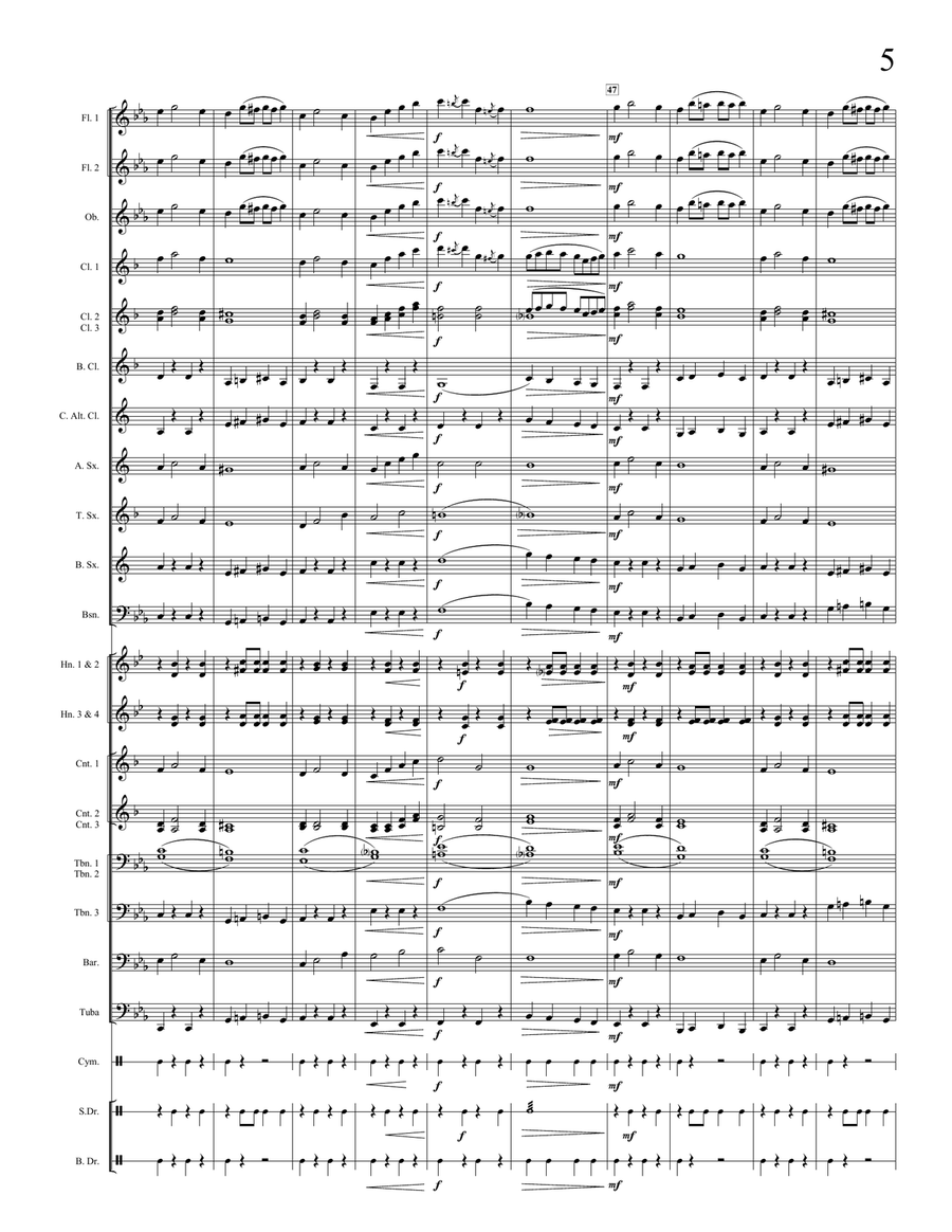 A Royal Welcome Home Concert Band scores gallery preview page 5