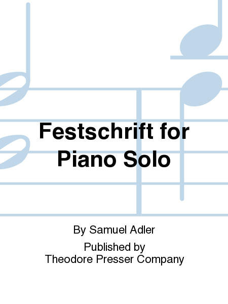 Festschrift for Piano Solo