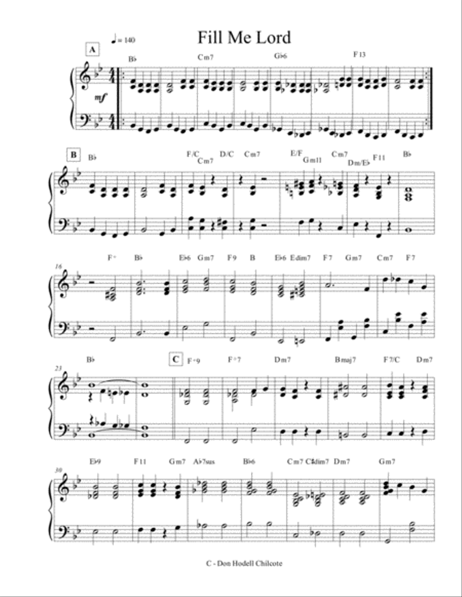 Fill Me Lord Fill Me Lord Jazz Ensemble scores gallery preview page 2