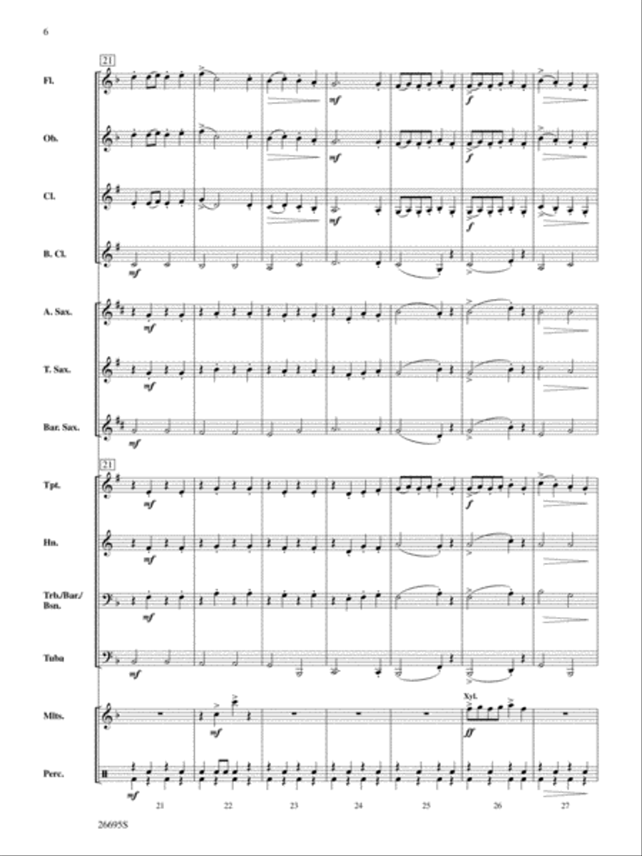 March Jubilante: Score Concert Band scores gallery preview page 6
