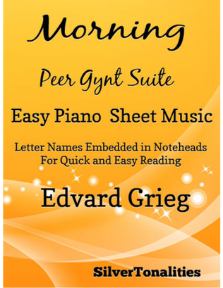 Book cover for Morning Peer Gynt Suite Easy Piano Sheet Music