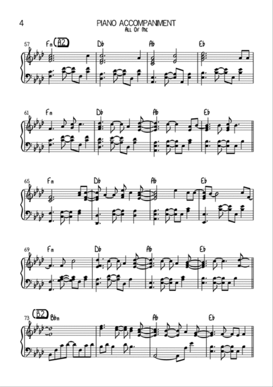 All Of Me Easy Piano scores gallery preview page 4
