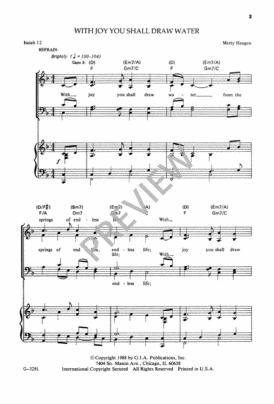 With Joy You Shall Draw Water 4-Part scores gallery preview page 4
