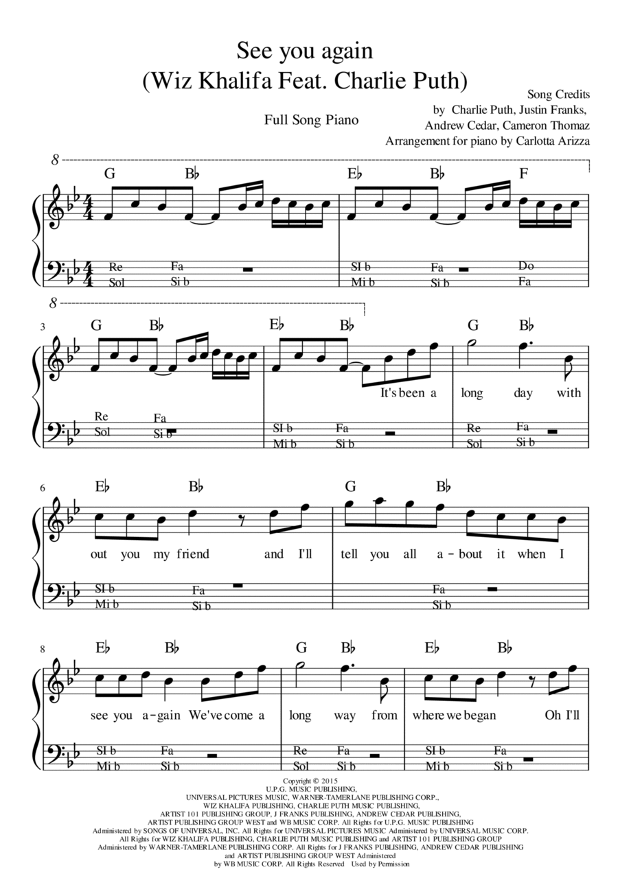 See You Again Voice scores gallery preview page 1