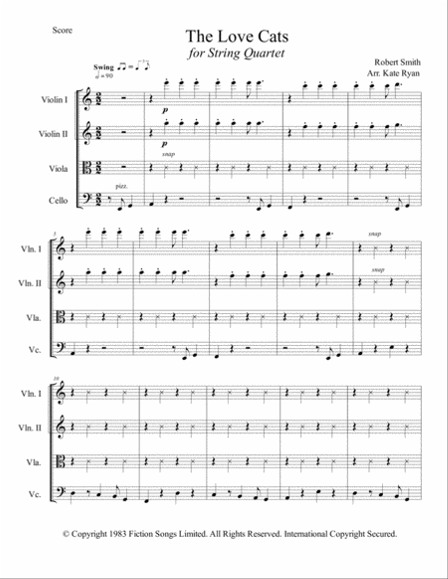 The Lovecats String Quartet scores gallery preview page 2