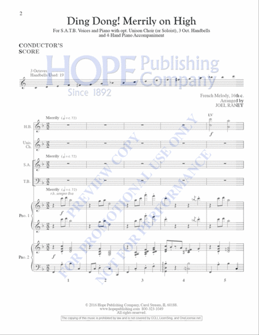Ding Dong! Merrily on High 4-Part scores gallery preview page 2